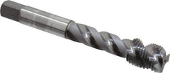 OSG - 1/2-20 UNF 3 Flute 2B Modified Bottoming Spiral Flute Tap - Vanadium High Speed Steel, TiCN Finish, 3-3/8" OAL, Right Hand Flute, Right Hand Thread, H5, Series 290 - Apex Tool & Supply