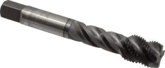 OSG - 9/16-18 UNF 4 Flute Modified Bottoming Spiral Flute Tap - Vanadium High Speed Steel, TiCN Finish, 3-19/32" OAL, Right Hand Flute, Right Hand Thread, H3, Series 290 - Apex Tool & Supply