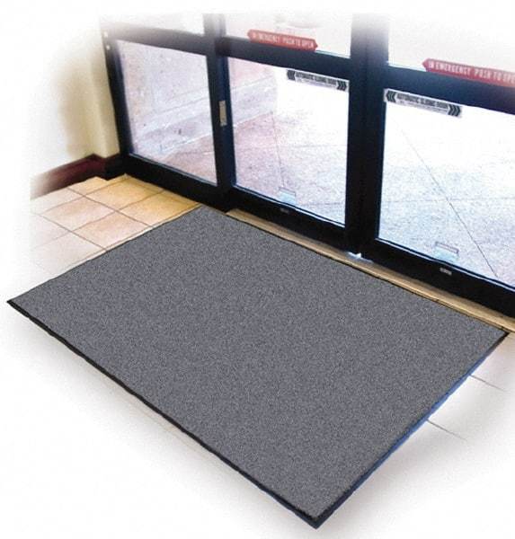 PRO-SAFE - 6 Ft. Long x 4 Ft. Wide, Poly Blended Carpet Surface, Cut Pile Entrance Matting - 3/8 Inch Thick, Indoor, Medium Traffic, Vinyl, Blue - Apex Tool & Supply