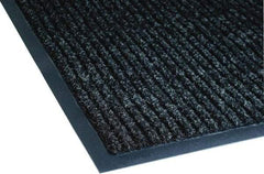 PRO-SAFE - 8 Ft. Long x 4 Ft. Wide, Poly Blended Carpet Surface, Ribbed Entrance Matting - 5/16 Inch Thick, Indoor, Medium Traffic, Vinyl, Gray - Apex Tool & Supply