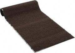 PRO-SAFE - 10 Ft. Long x 3 Ft. Wide, Poly Blended Carpet Surface, Ribbed Entrance Matting - 5/16 Inch Thick, Indoor, Medium Traffic, Vinyl, Brown - Apex Tool & Supply