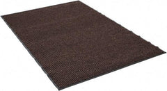 PRO-SAFE - 6 Ft. Long x 4 Ft. Wide, Poly Blended Carpet Surface, Ribbed Entrance Matting - 5/16 Inch Thick, Indoor, Medium Traffic, Vinyl, Brown - Apex Tool & Supply