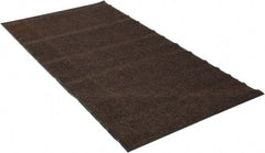 PRO-SAFE - 8 Ft. Long x 4 Ft. Wide, Poly Blended Carpet Surface, Ribbed Entrance Matting - 5/16 Inch Thick, Indoor, Medium Traffic, Vinyl, Brown - Apex Tool & Supply