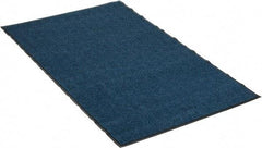 PRO-SAFE - 6 Ft. Long x 4 Ft. Wide, Poly Blended Carpet Surface, Chevron Ribbed Entrance Matting - 5/16 Inch Thick, Indoor, Medium Traffic, Vinyl, Blue, 4 Edged Side - Apex Tool & Supply