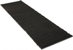 PRO-SAFE - 10 Ft. Long x 3 Ft. Wide, Poly Blended Carpet Surface, Chevron Ribbed Entrance Matting - 5/16 Inch Thick, Indoor, Medium Traffic, Vinyl, Charcoal, 4 Edged Side - Apex Tool & Supply