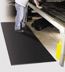 PRO-SAFE - 60' Long x 6' Wide, Dry Environment, Anti-Fatigue Matting - Black, Vinyl with Vinyl Sponge Base, Beveled on 4 Sides - Apex Tool & Supply