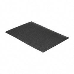 PRO-SAFE - 3' Long x 2' Wide, Dry Environment, Anti-Fatigue Matting - Black, Vinyl with Vinyl Sponge Base, Beveled on 4 Sides - Apex Tool & Supply