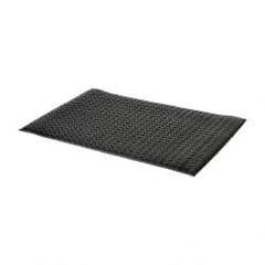 PRO-SAFE - 3' Long x 2' Wide, Dry Environment, Anti-Fatigue Matting - Black, Vinyl with Vinyl Sponge Base, Beveled on 4 Sides - Apex Tool & Supply
