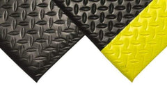 PRO-SAFE - 60' Long x 4' Wide, Dry Environment, Anti-Fatigue Matting - Black, Vinyl with Vinyl Sponge Base, Beveled on 4 Sides - Apex Tool & Supply
