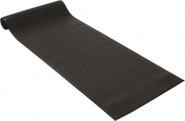 PRO-SAFE - 12' Long x 3' Wide, Dry Environment, Anti-Fatigue Matting - Black, Vinyl with Vinyl Sponge Base, Beveled on 4 Sides - Apex Tool & Supply