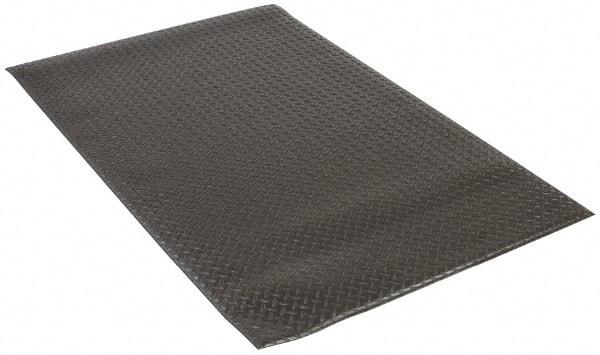 PRO-SAFE - 5' Long x 3' Wide, Dry Environment, Anti-Fatigue Matting - Black, Vinyl with Vinyl Sponge Base, Beveled on 4 Sides - Apex Tool & Supply
