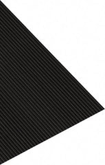 PRO-SAFE - 105 Ft. Long x 2 Ft. Wide, Vinyl Surface, V-Ribbed Entrance Matting - 1/8 Inch Thick, Indoor and Outdoor, Heavy Traffic, Vinyl, Black - Apex Tool & Supply