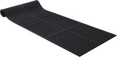 PRO-SAFE - 10' Long x 3' Wide, Dry/Wet Environment, Anti-Fatigue Matting - Black, SBR Rubber with Rubber Base, Beveled on 4 Sides - Apex Tool & Supply