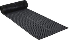 PRO-SAFE - 20' Long x 3' Wide, Dry/Wet Environment, Anti-Fatigue Matting - Black, SBR Rubber with Rubber Base, Beveled on 4 Sides - Apex Tool & Supply