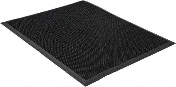 PRO-SAFE - 39 Inch Long x 32 Inch Wide, SBR Rubber Surface, Bristle Surface Entrance Matting - 5/8 Inch Thick, Indoor and Outdoor, SBR Rubber, Black - Apex Tool & Supply