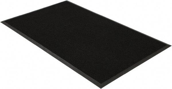 PRO-SAFE - 5 Ft. Long x 3 Ft. Wide, SBR Rubber Surface, Bristle Surface Entrance Matting - 5/8 Inch Thick, Indoor and Outdoor, SBR Rubber, Black - Apex Tool & Supply