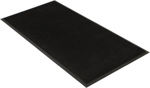 PRO-SAFE - 6 Ft. Long x 3 Ft. Wide, SBR Rubber Surface, Bristle Surface Entrance Matting - 5/8 Inch Thick, Indoor and Outdoor, SBR Rubber, Black - Apex Tool & Supply