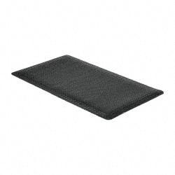 PRO-SAFE - 5' Long x 3' Wide, Dry Environment, Anti-Fatigue Matting - Black, Vinyl with Vinyl Sponge Base, Beveled on 4 Sides - Apex Tool & Supply