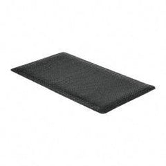 PRO-SAFE - 5' Long x 3' Wide, Dry Environment, Anti-Fatigue Matting - Black, Vinyl with Vinyl Sponge Base, Beveled on 4 Sides - Apex Tool & Supply