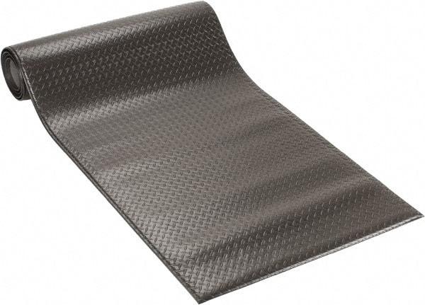 PRO-SAFE - 12' Long x 3' Wide, Dry Environment, Anti-Fatigue Matting - Black, Vinyl with Vinyl Sponge Base, Beveled on 4 Sides - Apex Tool & Supply