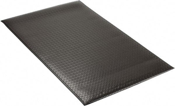 PRO-SAFE - 5' Long x 3' Wide, Dry Environment, Anti-Fatigue Matting - Black, Vinyl with Vinyl Sponge Base, Beveled on 4 Sides - Apex Tool & Supply