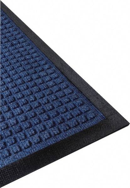 PRO-SAFE - 6 Ft. Long x 4 Ft. Wide, Poly Blended Carpet Surface, Raised Waffle Pattern Entrance Matting - 1/4 Inch Thick, Indoor, Heavy Traffic, Nitrile Rubber, Walnut - Apex Tool & Supply
