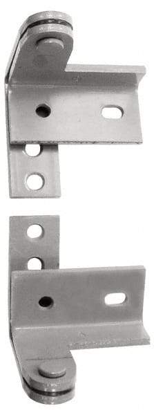 Stanley - 3" Long x 1-1/4" Wide x 0.2" Thick, Satin Chrome Finish Steel, Wardrobe Pivot Hinge - 0.322" Pin Diam, 5 Holes, 1-3/8 Min Door Thickness, 150 Lb Capacity, 3" Leaf Height - Apex Tool & Supply