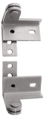Stanley - 3" Long x 1-1/4" Wide x 0.2" Thick, Satin Chrome Finish Steel, Wardrobe Pivot Hinge - 0.322" Pin Diam, 5 Holes, 1-3/8 Min Door Thickness, 150 Lb Capacity, 3" Leaf Height - Apex Tool & Supply