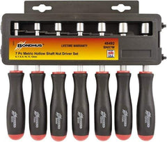 Bondhus - 8mm Hollow Shaft Nutdriver - Ergonomic Handle, 186mm OAL - Apex Tool & Supply