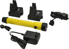 Streamlight - White LED Bulb, 130 Lumens, Industrial/Tactical Flashlight - Yellow Plastic Body, 1 NiCad Battery Included - Apex Tool & Supply