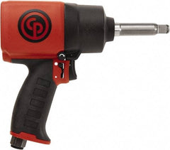 Chicago Pneumatic - 1/2" Drive, 9,000 RPM, 750 Ft/Lb Torque Impact Wrench - Pistol Grip Handle, 1,260 IPM, 19 CFM, 90 psi, 1/4" NPT Inlet - Apex Tool & Supply