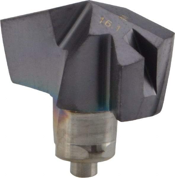 Iscar - Series ICM, 0.634" Diam Grade IC908 140° Replaceable Drill Tip - Carbide, TiAlN Finish, 16 Seat Size, Through Coolant - Apex Tool & Supply