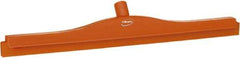 Vikan - 24" Rubber Blade Floor Squeegee - Double Edge, Orange, Plastic Holder - Apex Tool & Supply