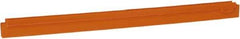 Vikan - 24" Rubber Blade Squeegee Refill - Double Edge, Orange, Plastic Holder - Apex Tool & Supply