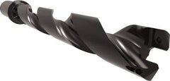 Allied Machine and Engineering - Series 24, 24 to 26mm Diam, 1" Diam Straight Shank with Flange, Helical Flute Spade Drill - 7-11/64" Max Depth, 8-37/64" Body Length, 10-55/64" OAL, Standard Length, Through Coolant - Apex Tool & Supply