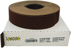 Tru-Maxx - 2" x 50 Yd 280 Grit Aluminum Oxide Cloth Roll - Very Fine Grade, J Weighted Backing - Apex Tool & Supply