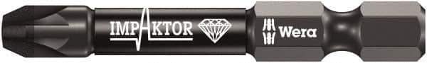Wera - 1/4" Drive, PZ.3 Pozidriv Screwdriver Bit - 2" OAL - Apex Tool & Supply