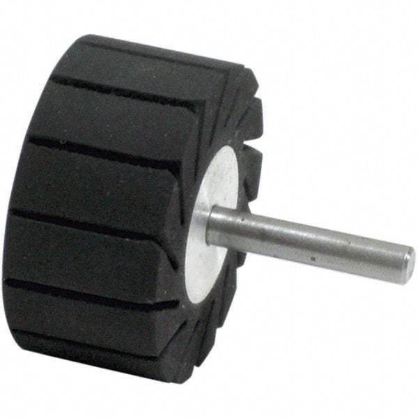 Dynabrade - 1" Wide x 2" Diam, Expander Wheel Spiral Band Drum - 1/4" Shank Diam, 7,500 RPM - Apex Tool & Supply