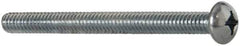 Value Collection - 1/4-20 UNC, 3" Length Under Head Phillips Drive Machine Screw - Round Head, Grade 2 Steel, Zinc-Plated Finish, Without Washer - Apex Tool & Supply