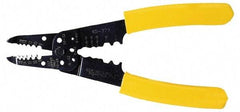 Ideal - 18 to 8 AWG Capacity Wire Stripper/Crimper - 8-3/4" OAL, Plastic Cushion Handle - Apex Tool & Supply