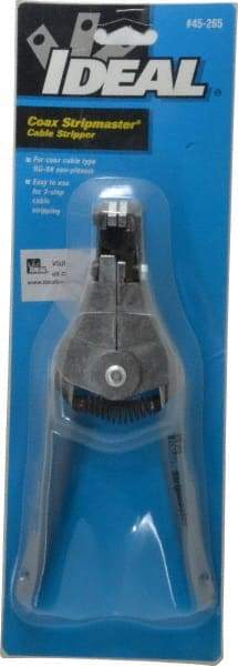 Ideal - RG-59 Max Capacity Automatic Wire Stripper - 7" OAL, Plastic Cushion Handle - Apex Tool & Supply
