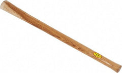 Made in USA - 36" Long Replacement Handle for Railroad/Clay Pick - 3" Eye Length x 2" Eye Width, Hickory, 5 Lb Capacity, Material Grade Type B - Apex Tool & Supply