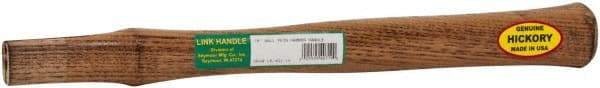 Made in USA - 16" Long Replacement Handle for Ball Pein, Machinist & Riveting Hammers - 1-1/16" Eye Length x 19/32" Eye Width, Hickory, Material Grade Type B - Apex Tool & Supply