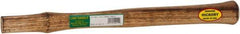Made in USA - 18" Long Replacement Handle for Ball Pein, Machinist & Riveting Hammers - 1-3/16" Eye Length x 11/16" Eye Width, Hickory, Material Grade Type B - Apex Tool & Supply