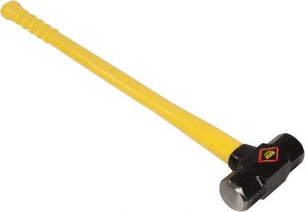 NUPLA - 8 Lb Head, Sledge Hammer - Steel Head, 2-1/4" Face Diam, Fiberglass Handle - Apex Tool & Supply