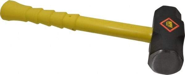 NUPLA - 8 Lb Head, 16" Long Sledge Hammer - Steel Head, 2-1/4" Face Diam, Fiberglass Handle - Apex Tool & Supply