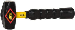 NUPLA - 2 Lb Head, 10" Long Drilling Hammer - Steel Head, 1-1/4" Face Diam, Fiberglass Handle - Apex Tool & Supply