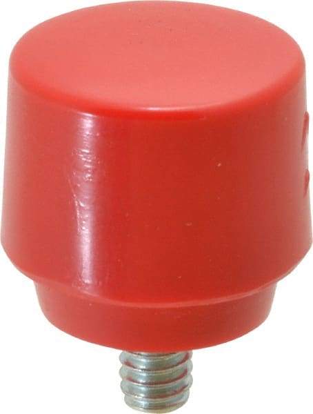 NUPLA - 1" Face Diam, Grade Medium, Red Hammer Tip/Face - Plastic - Apex Tool & Supply