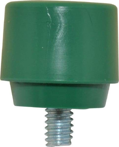 NUPLA - 1" Face Diam, Grade Tough, Green Hammer Tip/Face - Plastic - Apex Tool & Supply