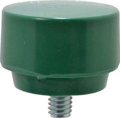 NUPLA - 1-1/2" Face Diam, Grade Tough, Green Hammer Tip/Face - Plastic - Apex Tool & Supply